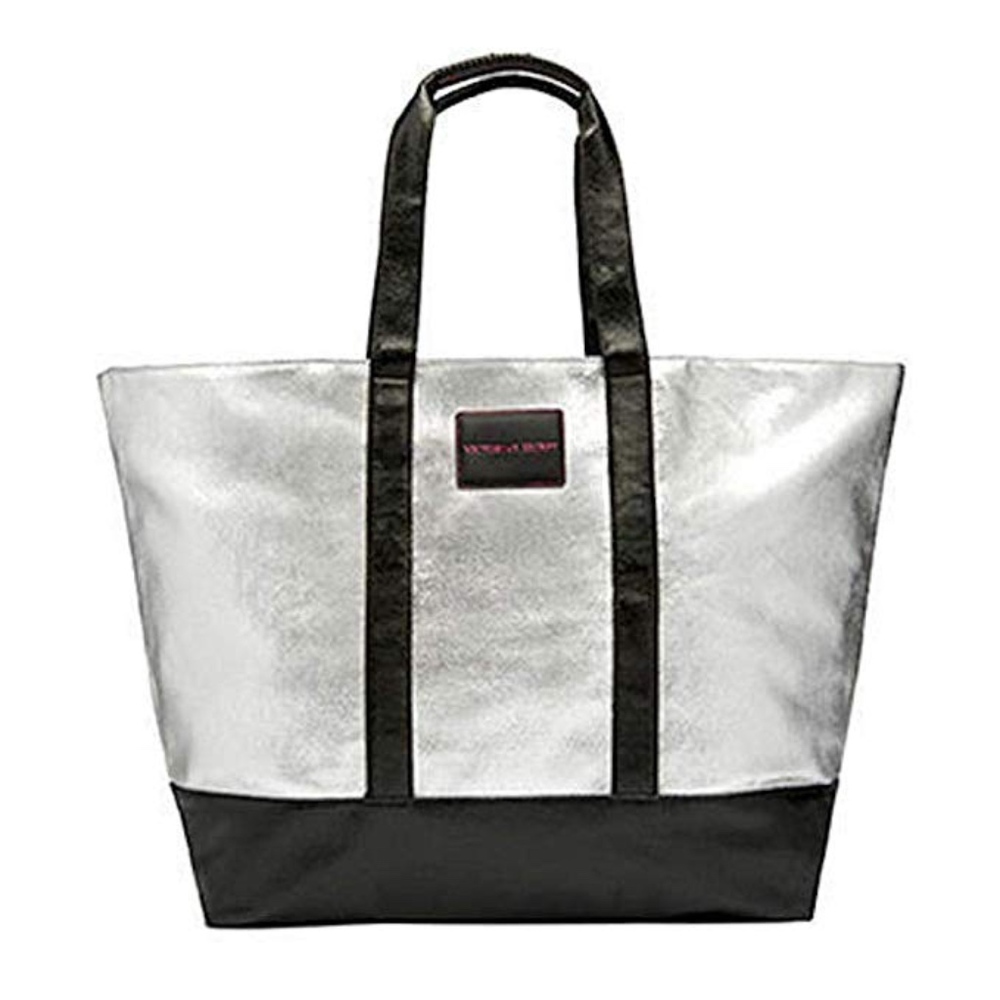 NWT • Victoria's Secret • Silver Weekender Bag